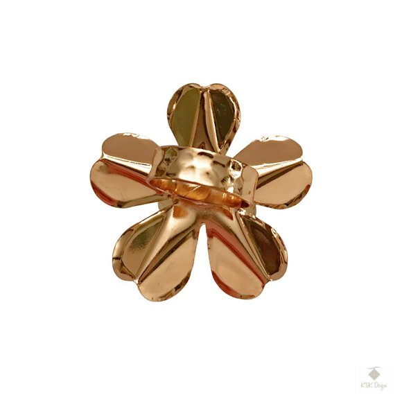 Yellow & Gemstone Flower Ring - Picture 4 of 4